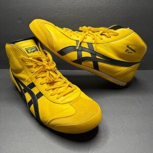 Onitsuka Tiger MEXICO Mid Runner YELLOW BLACK 1183B577 751 Men’s Size 12